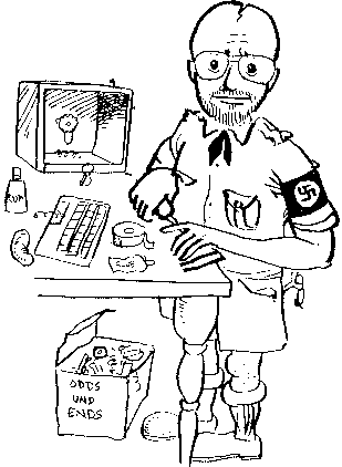 Clive in Nazi uniform